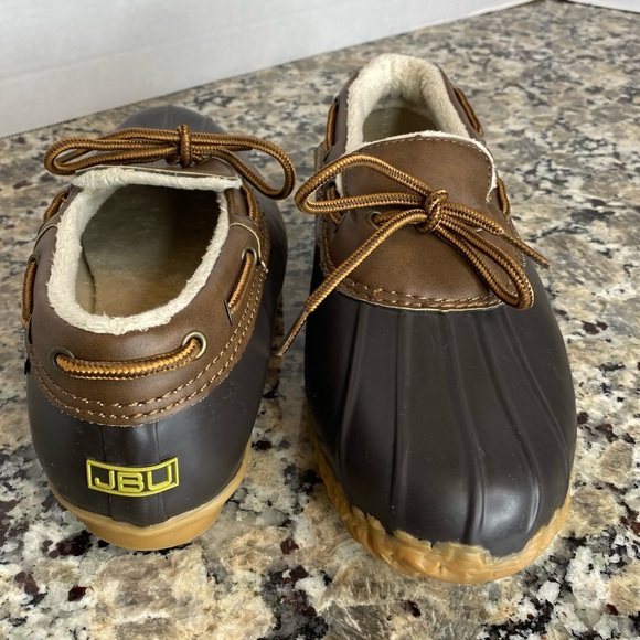 JBU Women's Dark Gray Gwen Rain Shoe Sz 8 US Faux Fur Lining Warm Rubber Sole - Picture 2 of 10